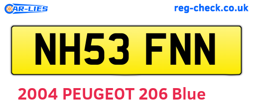 NH53FNN are the vehicle registration plates.