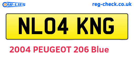 NL04KNG are the vehicle registration plates.