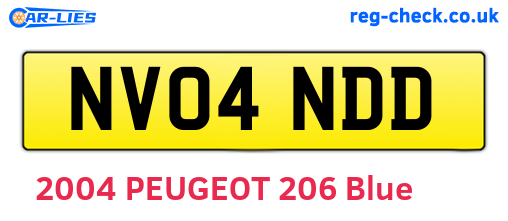 NV04NDD are the vehicle registration plates.