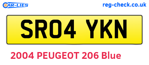 SR04YKN are the vehicle registration plates.
