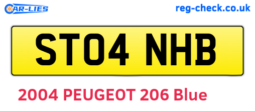 ST04NHB are the vehicle registration plates.