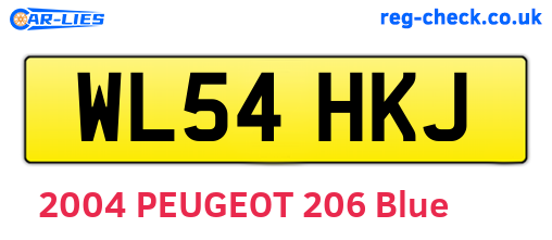 WL54HKJ are the vehicle registration plates.