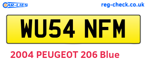 WU54NFM are the vehicle registration plates.
