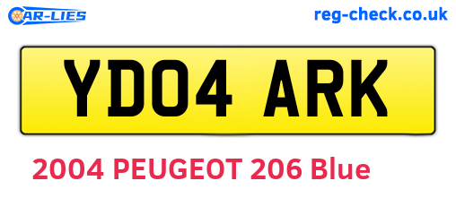 YD04ARK are the vehicle registration plates.