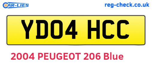 YD04HCC are the vehicle registration plates.