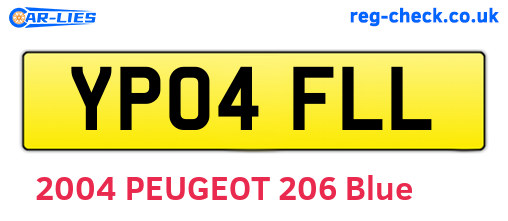YP04FLL are the vehicle registration plates.