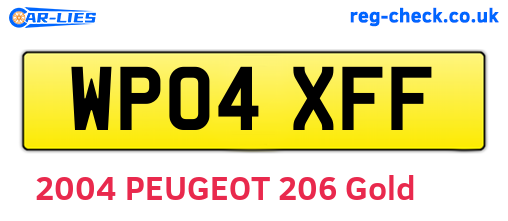 WP04XFF are the vehicle registration plates.