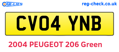 CV04YNB are the vehicle registration plates.