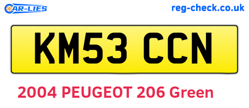 KM53CCN are the vehicle registration plates.