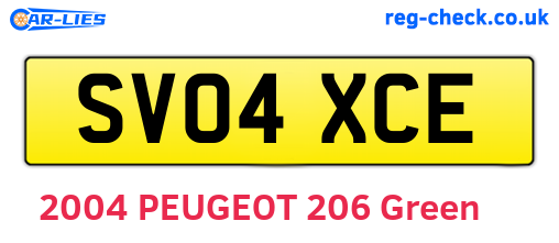 SV04XCE are the vehicle registration plates.