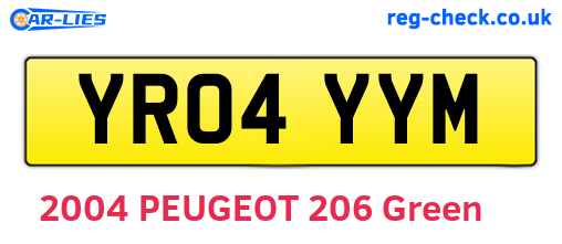 YR04YYM are the vehicle registration plates.
