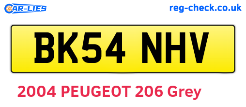 BK54NHV are the vehicle registration plates.