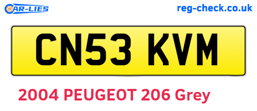 CN53KVM are the vehicle registration plates.