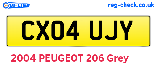 CX04UJY are the vehicle registration plates.