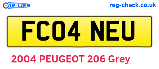 FC04NEU are the vehicle registration plates.
