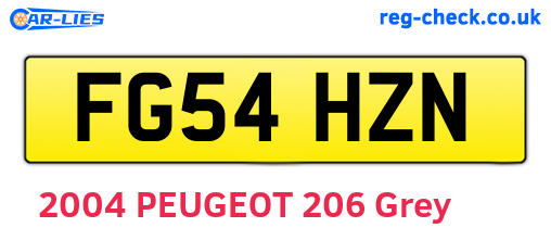 FG54HZN are the vehicle registration plates.