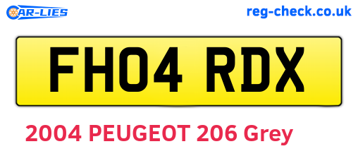 FH04RDX are the vehicle registration plates.