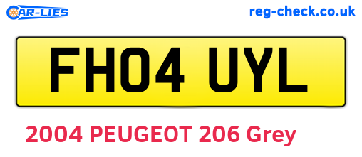 FH04UYL are the vehicle registration plates.