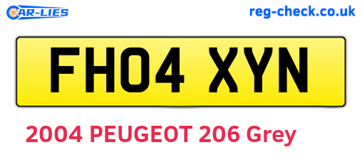 FH04XYN are the vehicle registration plates.