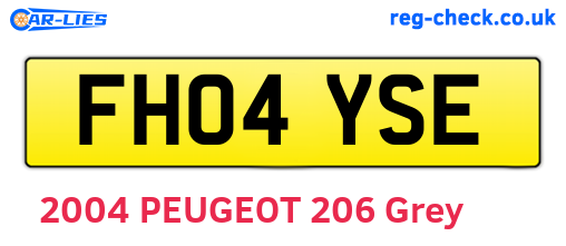 FH04YSE are the vehicle registration plates.
