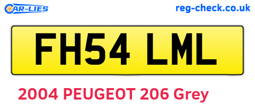 FH54LML are the vehicle registration plates.
