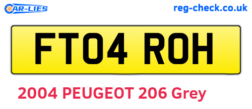 FT04ROH are the vehicle registration plates.