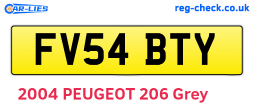 FV54BTY are the vehicle registration plates.