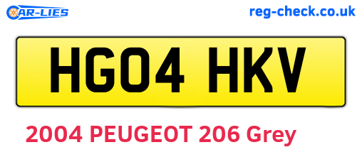 HG04HKV are the vehicle registration plates.