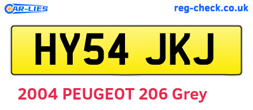 HY54JKJ are the vehicle registration plates.