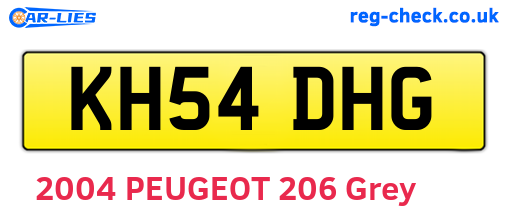 KH54DHG are the vehicle registration plates.