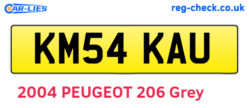 KM54KAU are the vehicle registration plates.