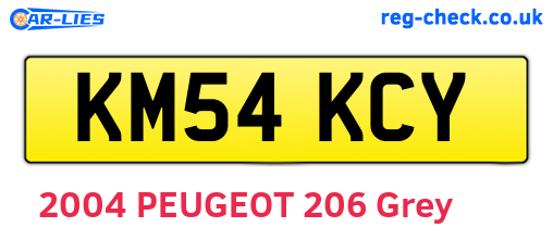 KM54KCY are the vehicle registration plates.