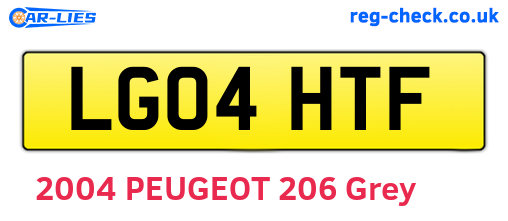 LG04HTF are the vehicle registration plates.