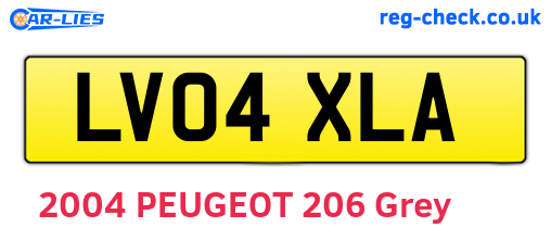 LV04XLA are the vehicle registration plates.