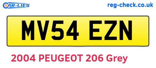 MV54EZN are the vehicle registration plates.