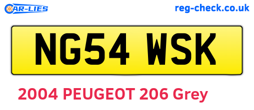 NG54WSK are the vehicle registration plates.