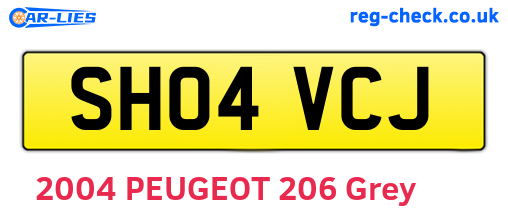 SH04VCJ are the vehicle registration plates.