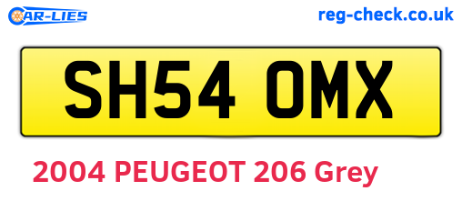 SH54OMX are the vehicle registration plates.