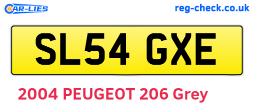 SL54GXE are the vehicle registration plates.