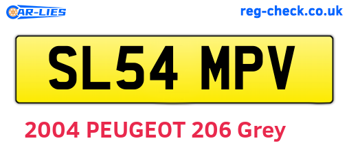 SL54MPV are the vehicle registration plates.