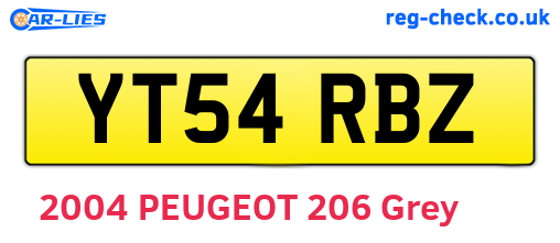 YT54RBZ are the vehicle registration plates.