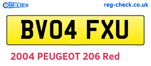 BV04FXU are the vehicle registration plates.