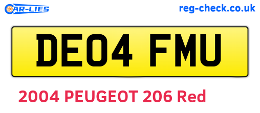 DE04FMU are the vehicle registration plates.