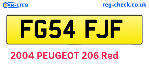 FG54FJF are the vehicle registration plates.
