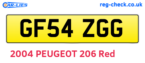 GF54ZGG are the vehicle registration plates.