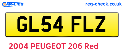 GL54FLZ are the vehicle registration plates.