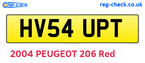 HV54UPT are the vehicle registration plates.