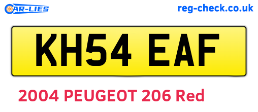 KH54EAF are the vehicle registration plates.