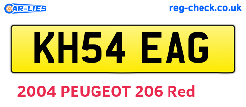KH54EAG are the vehicle registration plates.