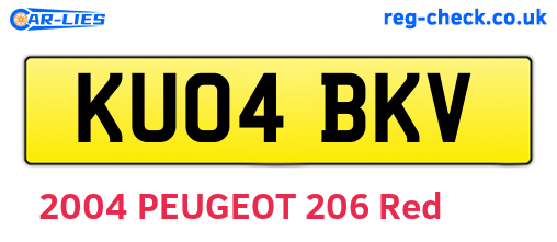 KU04BKV are the vehicle registration plates.